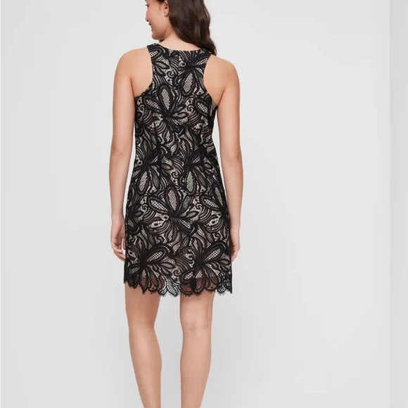 Aritzia Babaton Henry Black Mini Sleeveless Formal Evening Party Lace Dress Sz 4 - Picture 5 of 6
